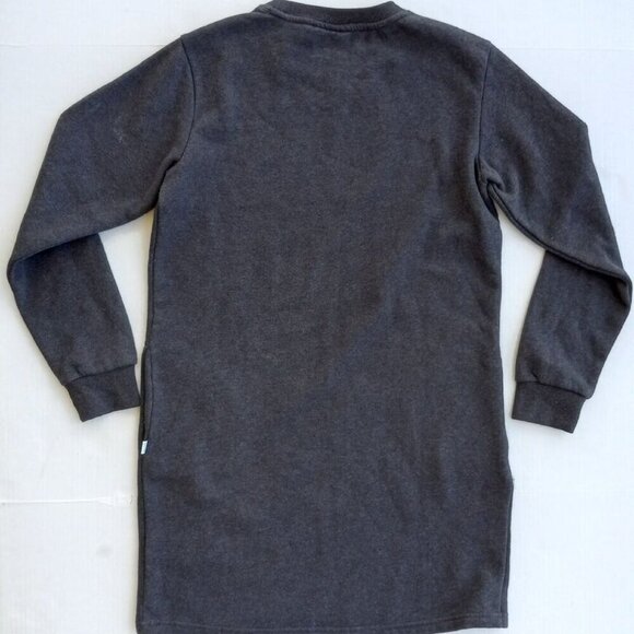 PUMA Athletic Fleece sweater Dress COMFY casual long sleeve pockets grey XS - Picture 4 of 10